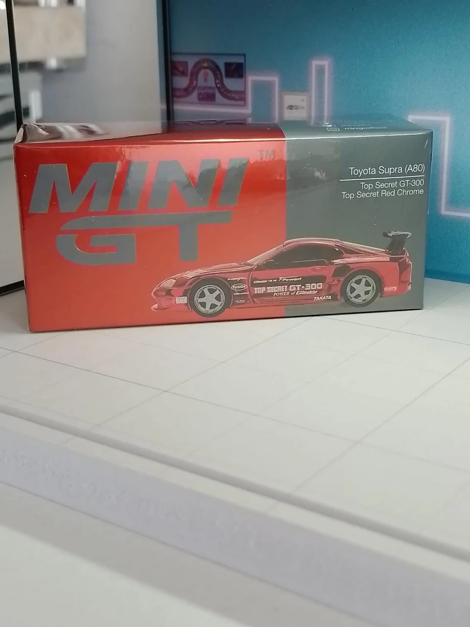 Mini GT 1/64 MGT1132 Toyota Supra (A80) Top Secret GT-300 Top Secret Red Chrome